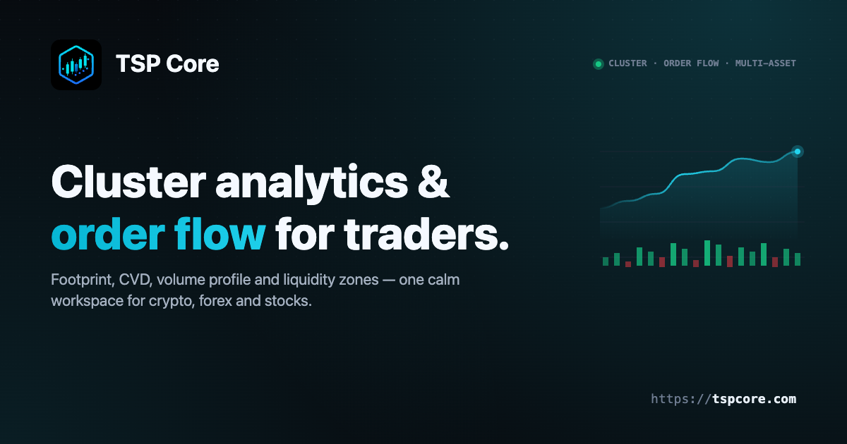 TSP Core — Cluster Analytics & Order Flow Platform | tspcore.com